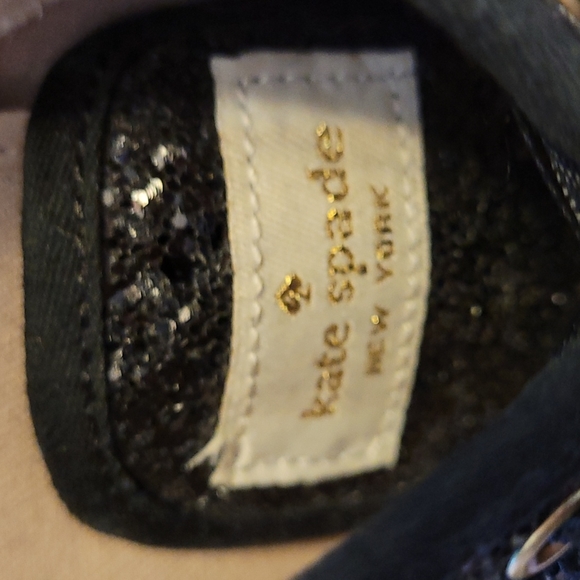 Kate Spade Keds Sparkly Glitter Black Shoes Size 6 Women's - Picture 6 of 10